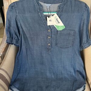 Denim - tencel Blue Women's Top